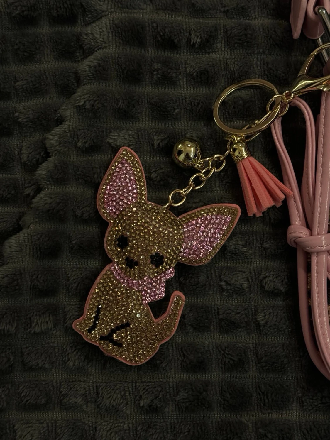 Leopardmönstrad handväska med rosa detaljer - 2