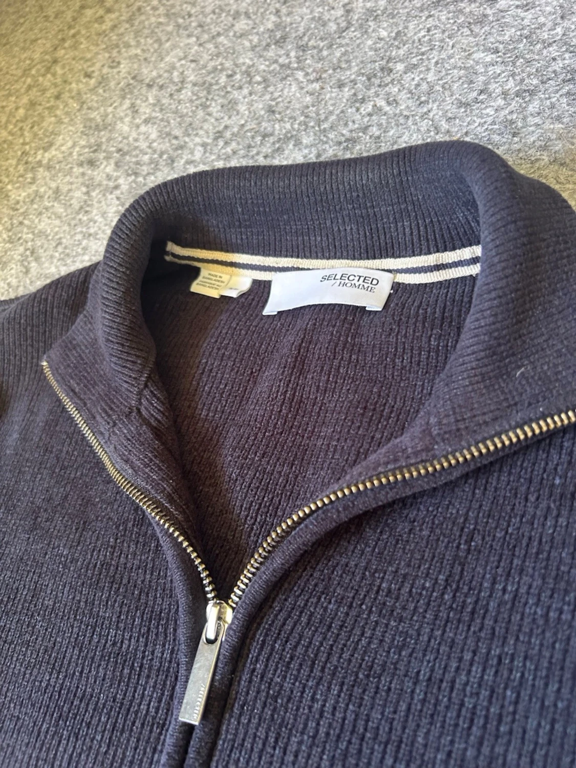 Mörkblå stickad tröja Selected Homme - 1