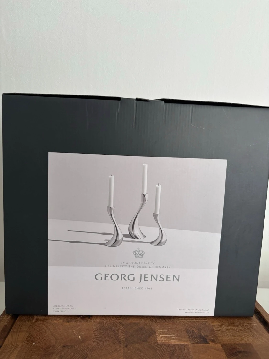 Georg Jensen ljusstakar i rostfritt stål