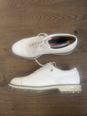 Footjoy golfskor 42 - Säljer mina footjoys i storlek 42, rätt stora i storleken så skulle säga att de passar någon med 43 i vanliga fall. Skriv dm om du är intresserad, obs priset kan diskuteras vid snabb affär.