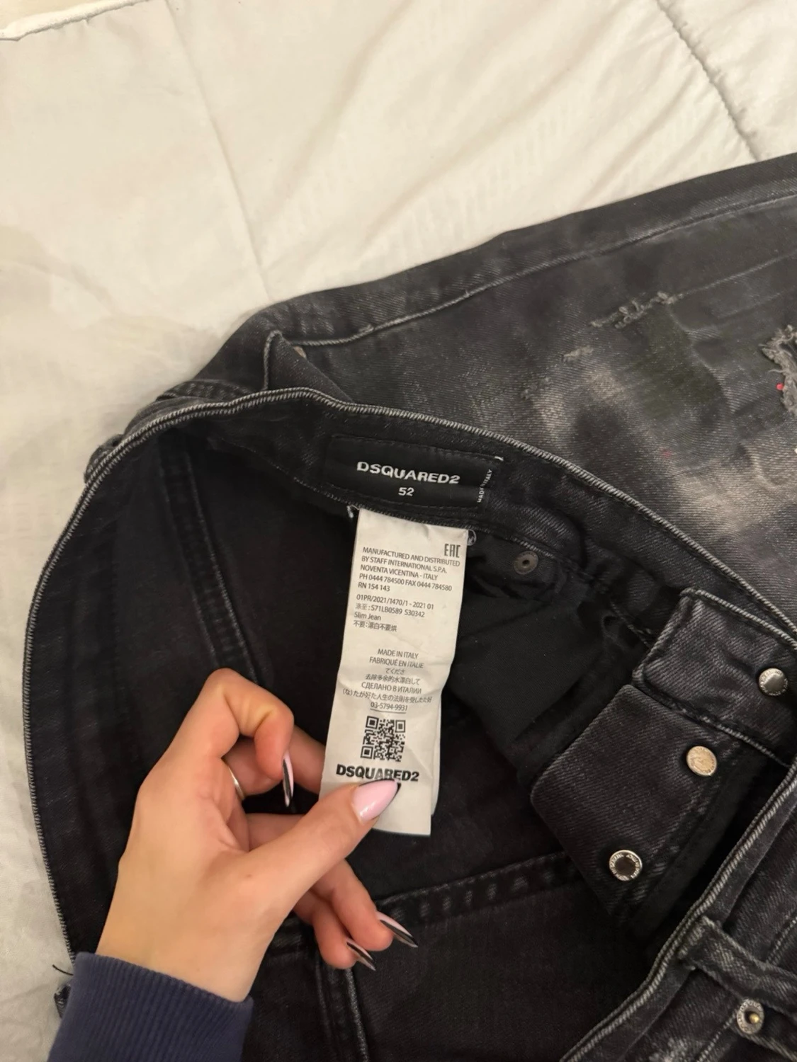 Svarta distressed jeans Dsquared2 - 2