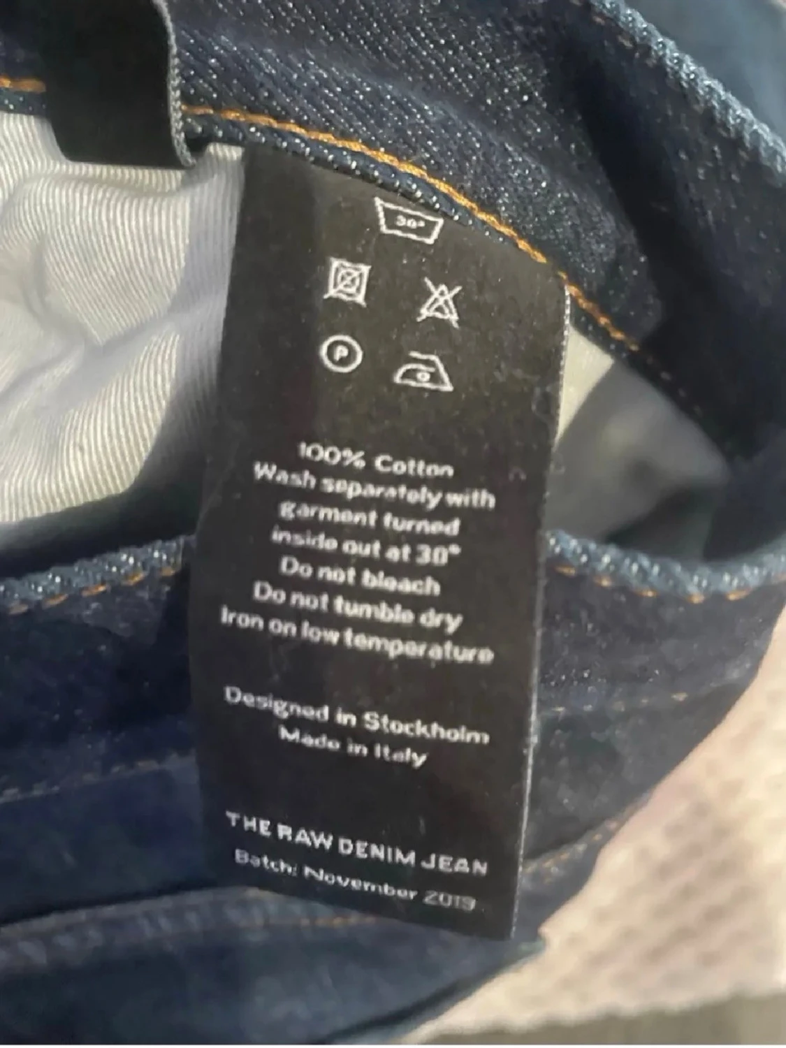 Asket raw denim jeans - 3