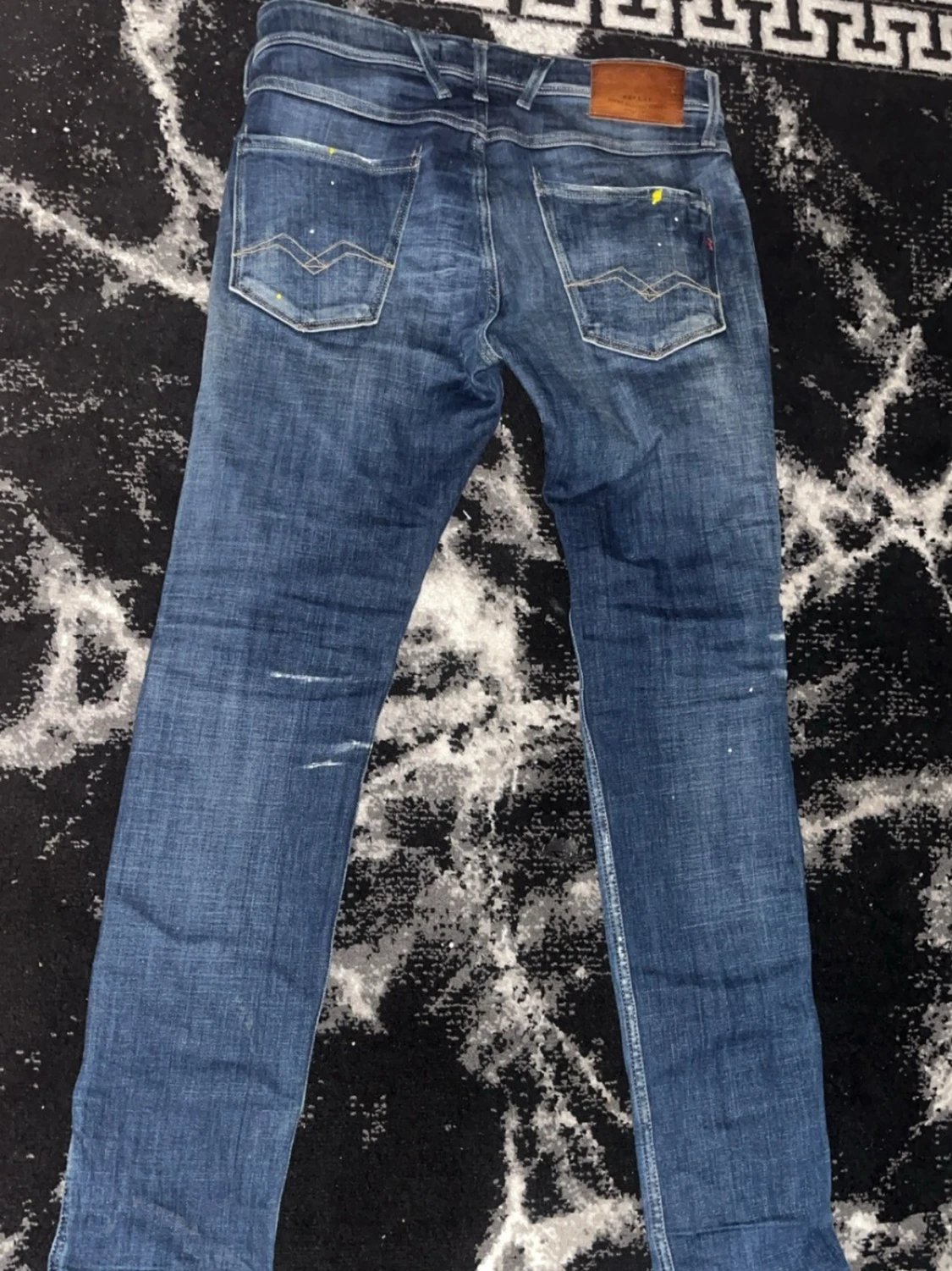 Blå slim fit jeans Replay - 1