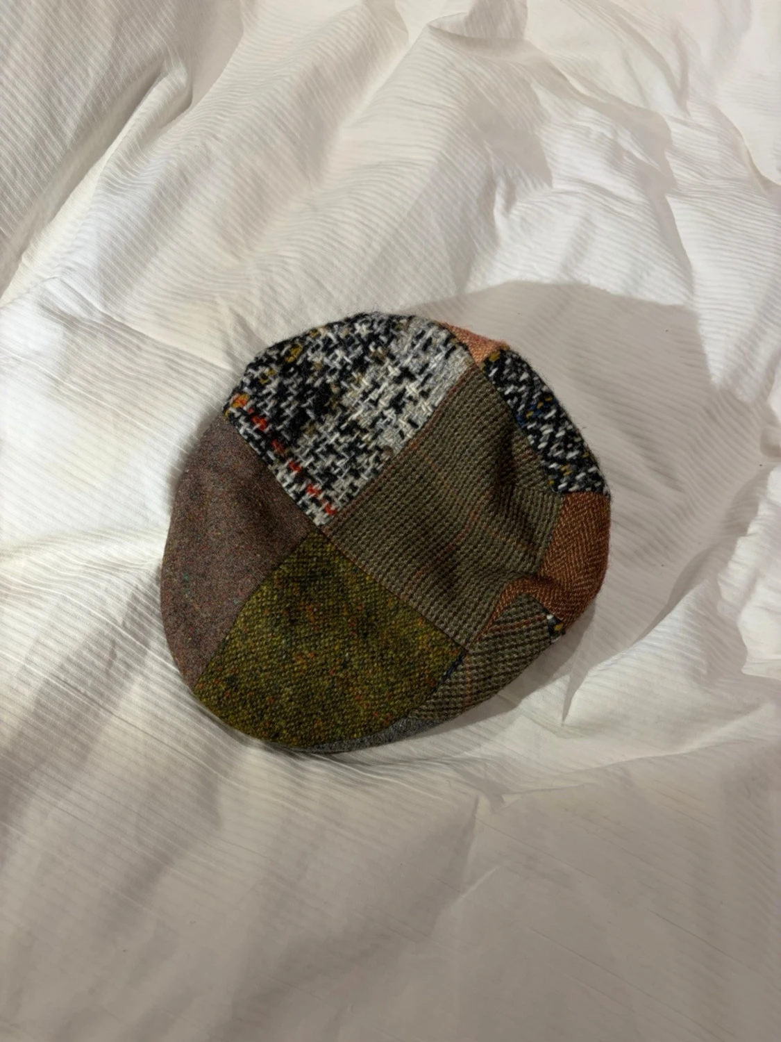 Patchwork flatcap i ullmix/ basker - 1