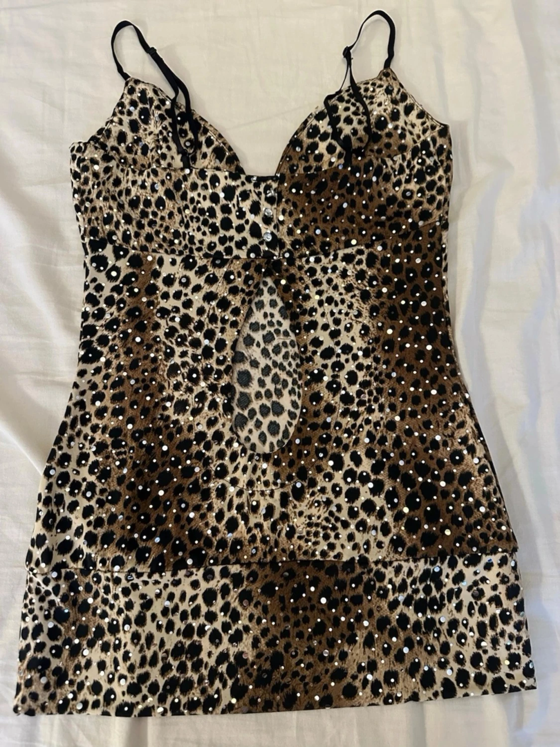 Glittrig leopard top  - 2
