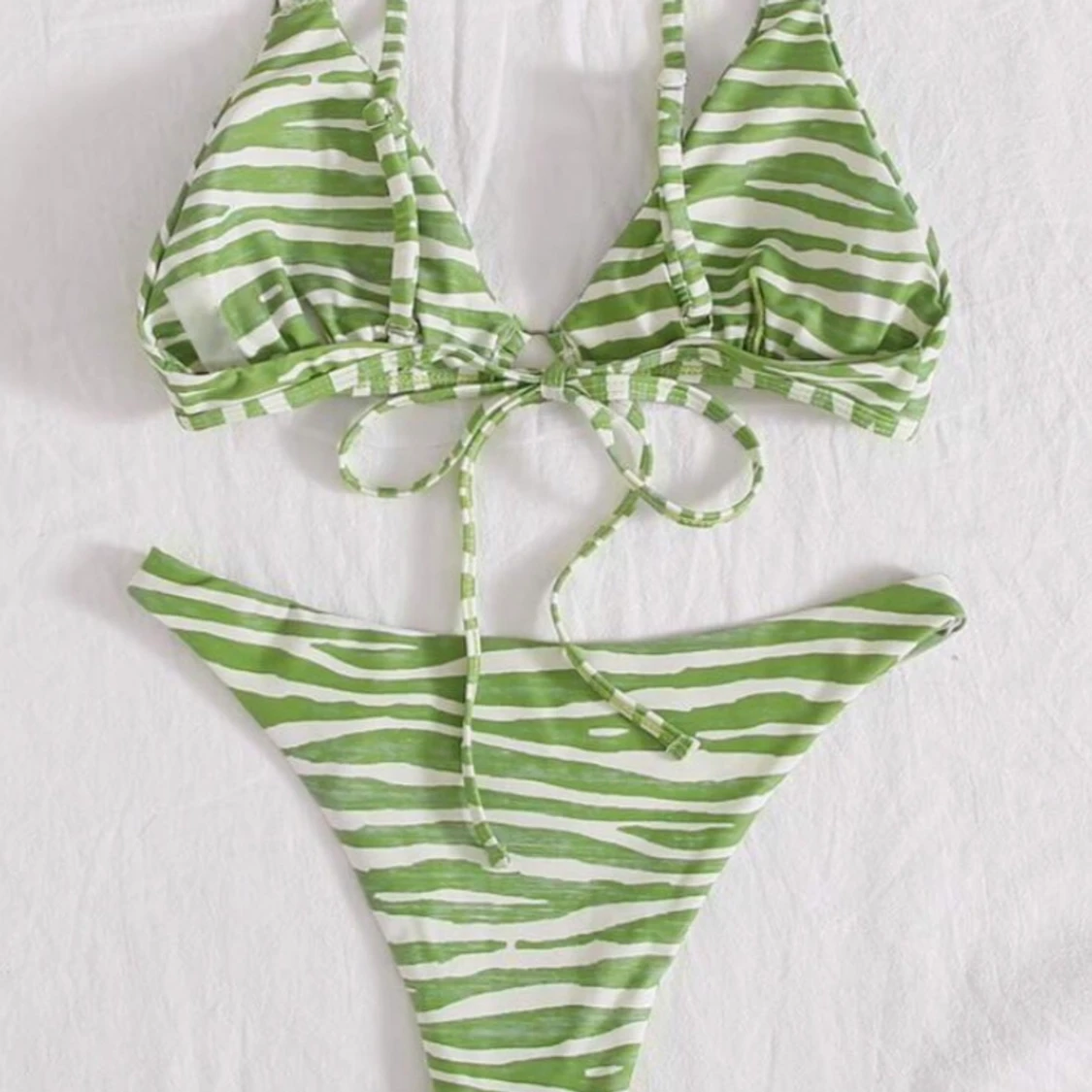 Grön zebra bikini - 90
