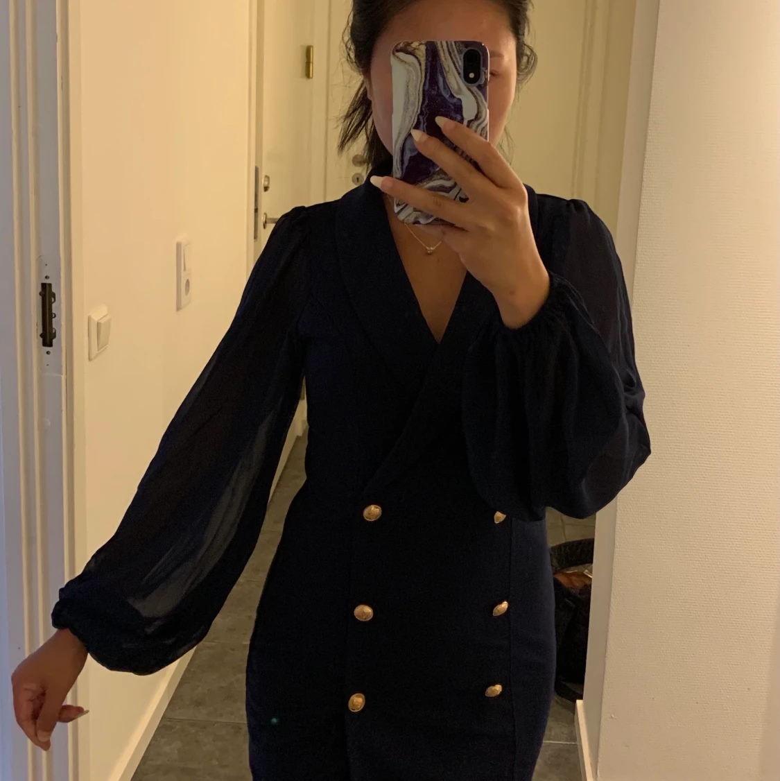 Blazer klänning marinblå  - 90