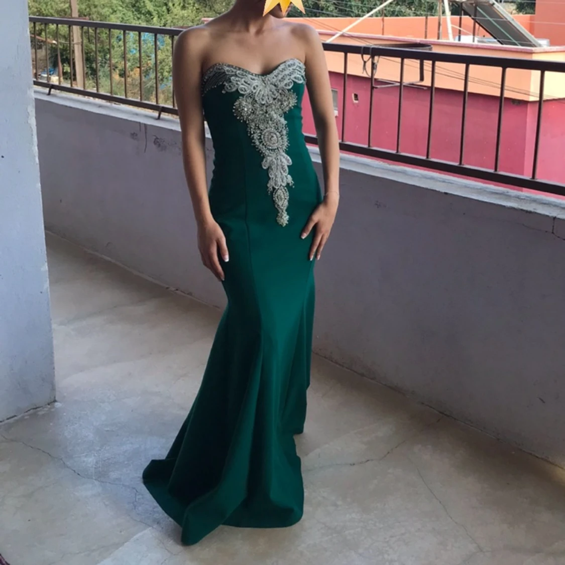 Grön aftonklänning strl 34 - 90