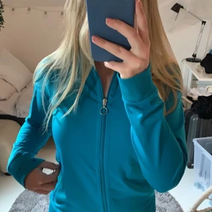 Blå puma hoddie - Fin blå puma hoddie, har dock en fläck av nagellack längst ner på armen som man ser på andra bilden vilket gör att priset blir så lågt. Inget jag själv tänker på dock.  (RÅKADE MAKERA DEN SOM SÅLD)