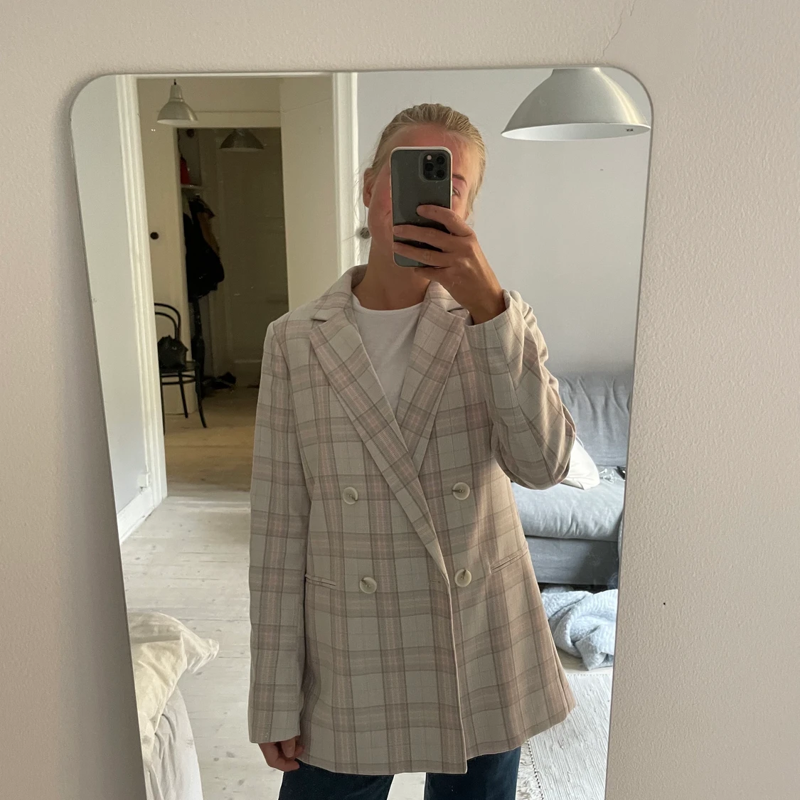 H&M rutig kavaj - 90