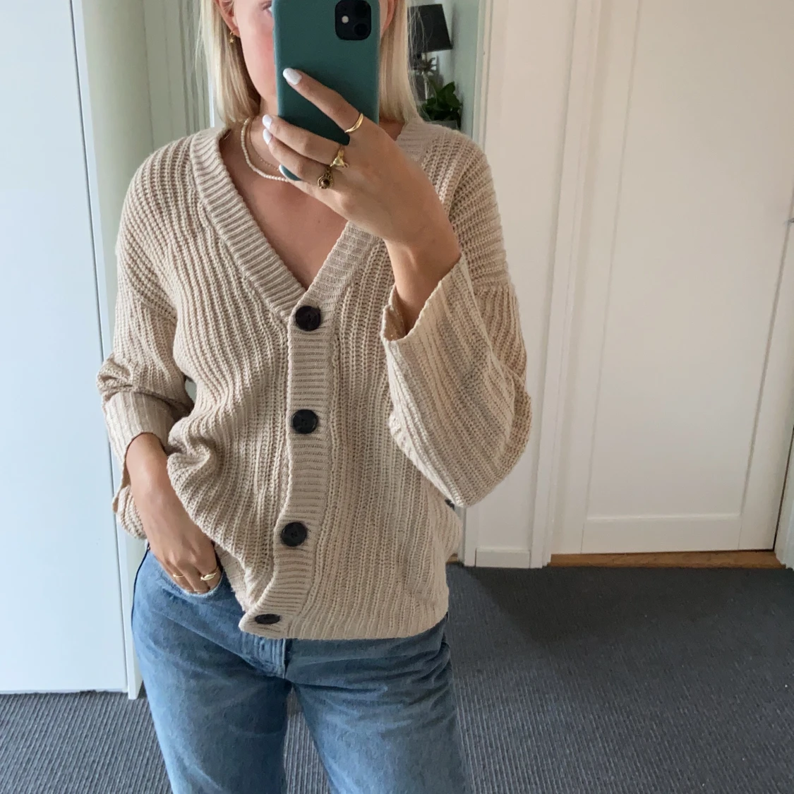 Stickad cardigan - 90