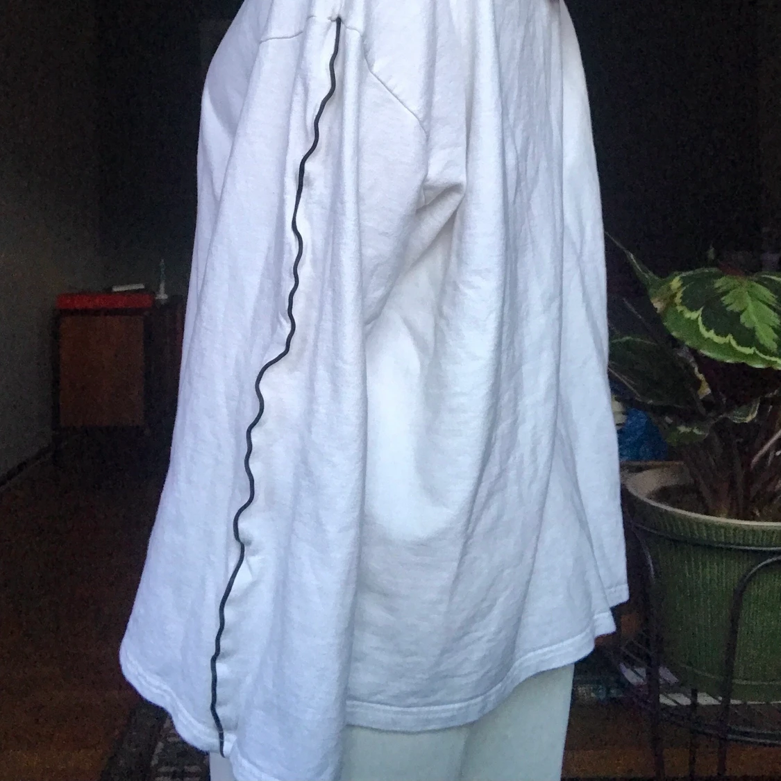 Oversized vit huvtröja - 90