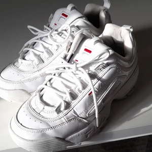 Fila skor - Säljer ett par fila skor, köpt förra året och har används och har små skåmor (skriv för bilder) överlag är det i bra skick och ser hyfsat nya ut. Priset går att diskutera🌻