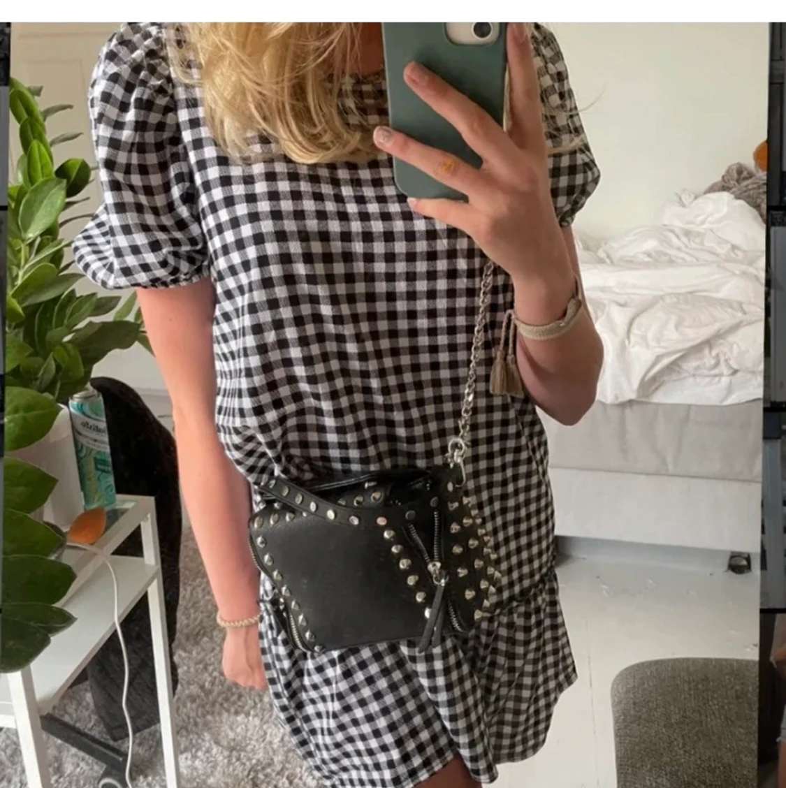 Rutig klänning  - 90