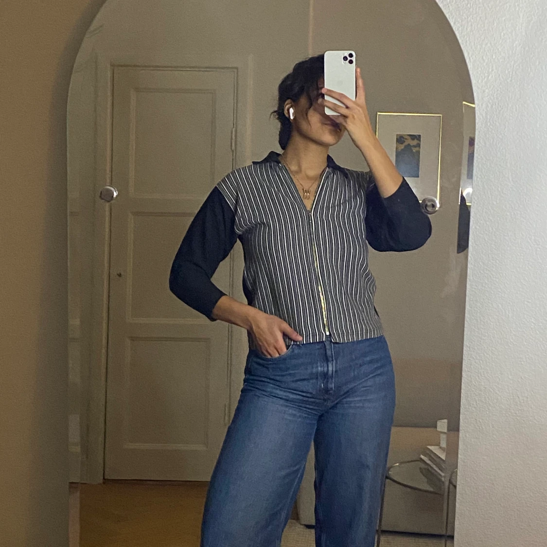 Randig tröja storlek M