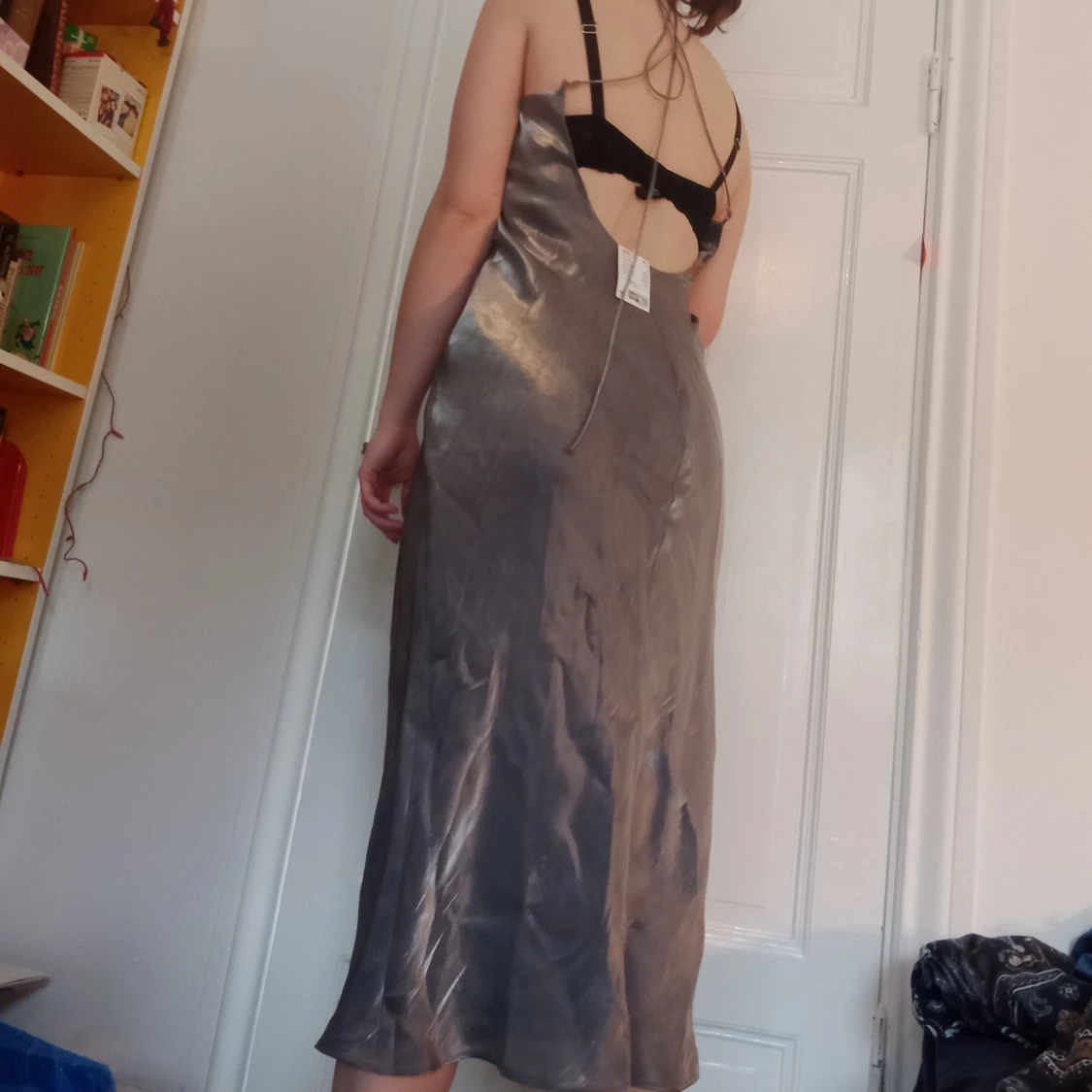 Silvrig långklänning  - 90