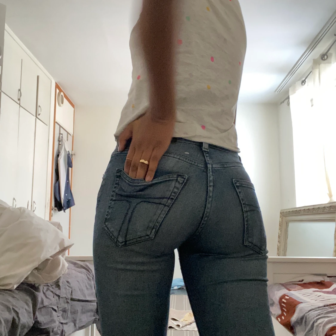 Ett par  låg midjan vintage jeans i storleken xs - 91