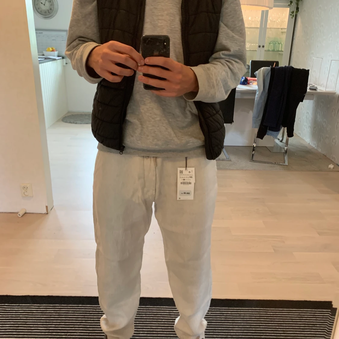 Linnebyxor relaxed fit