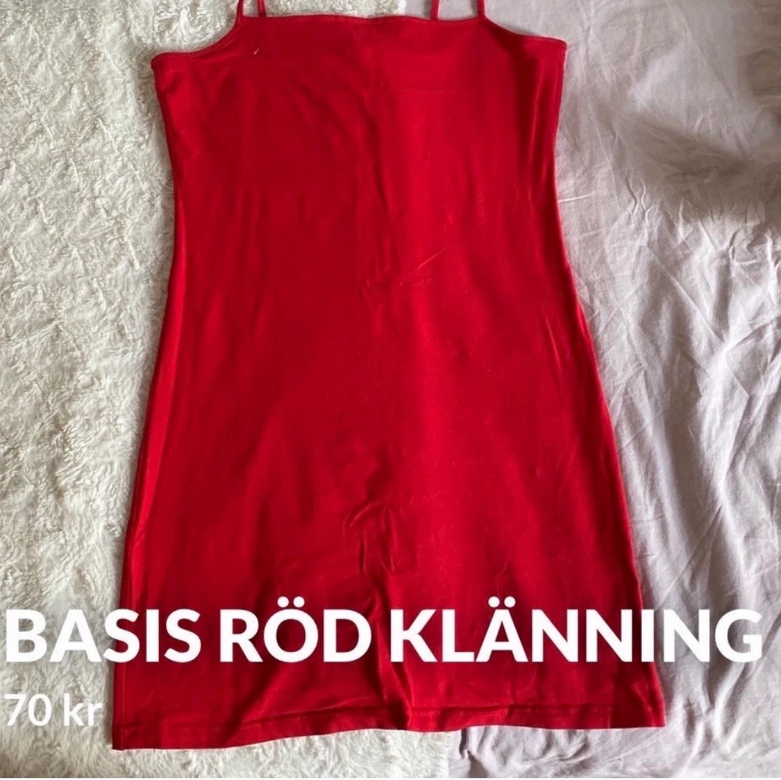 Röd Basic Klänning