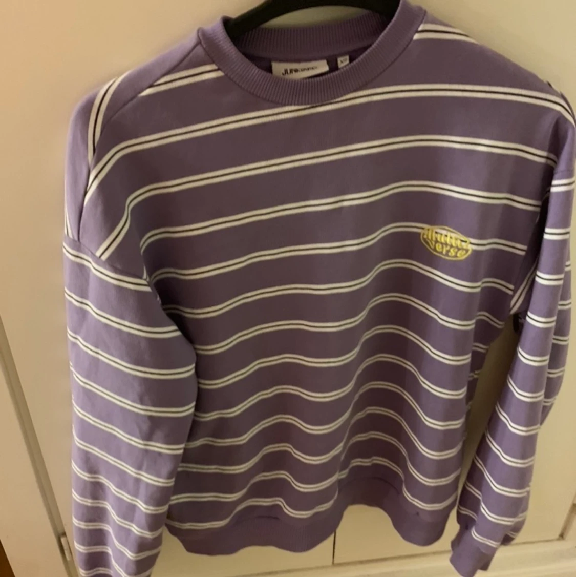 Lila randig sweatshirt  - 90