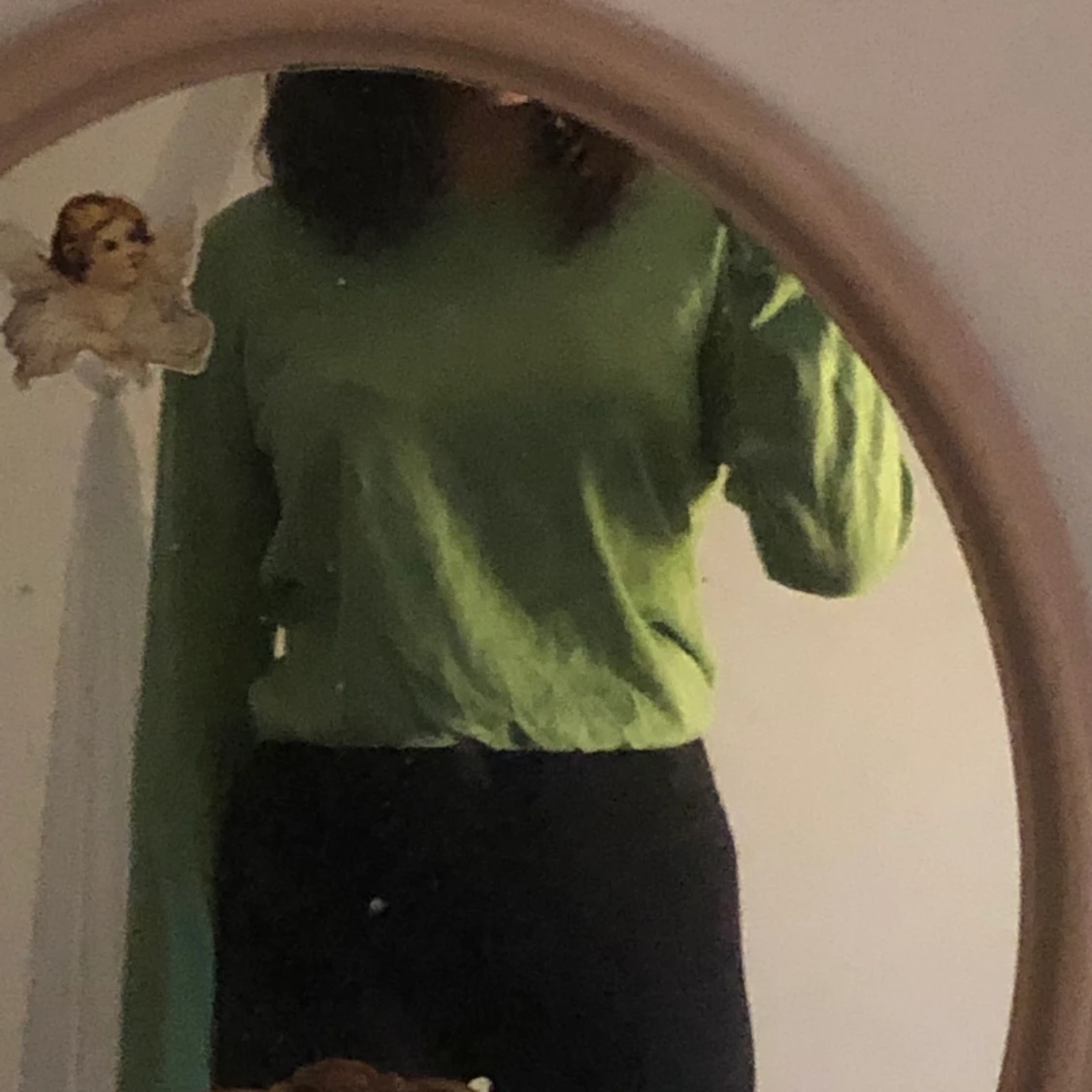 Grön långärmad tröja  - 90