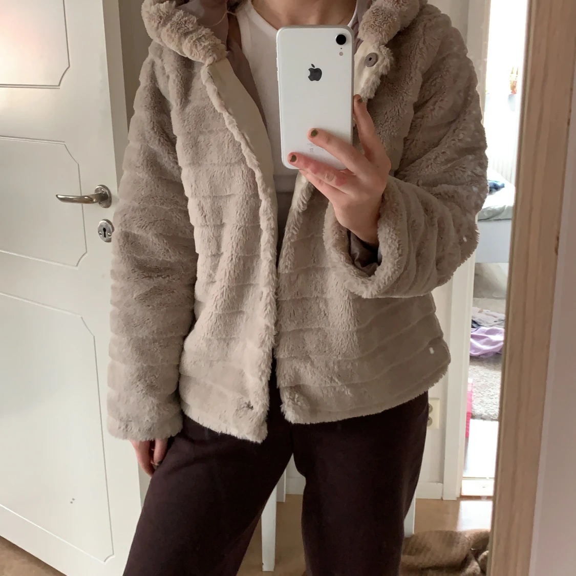 Teddy jacka med luva storlek M 200kr - 91