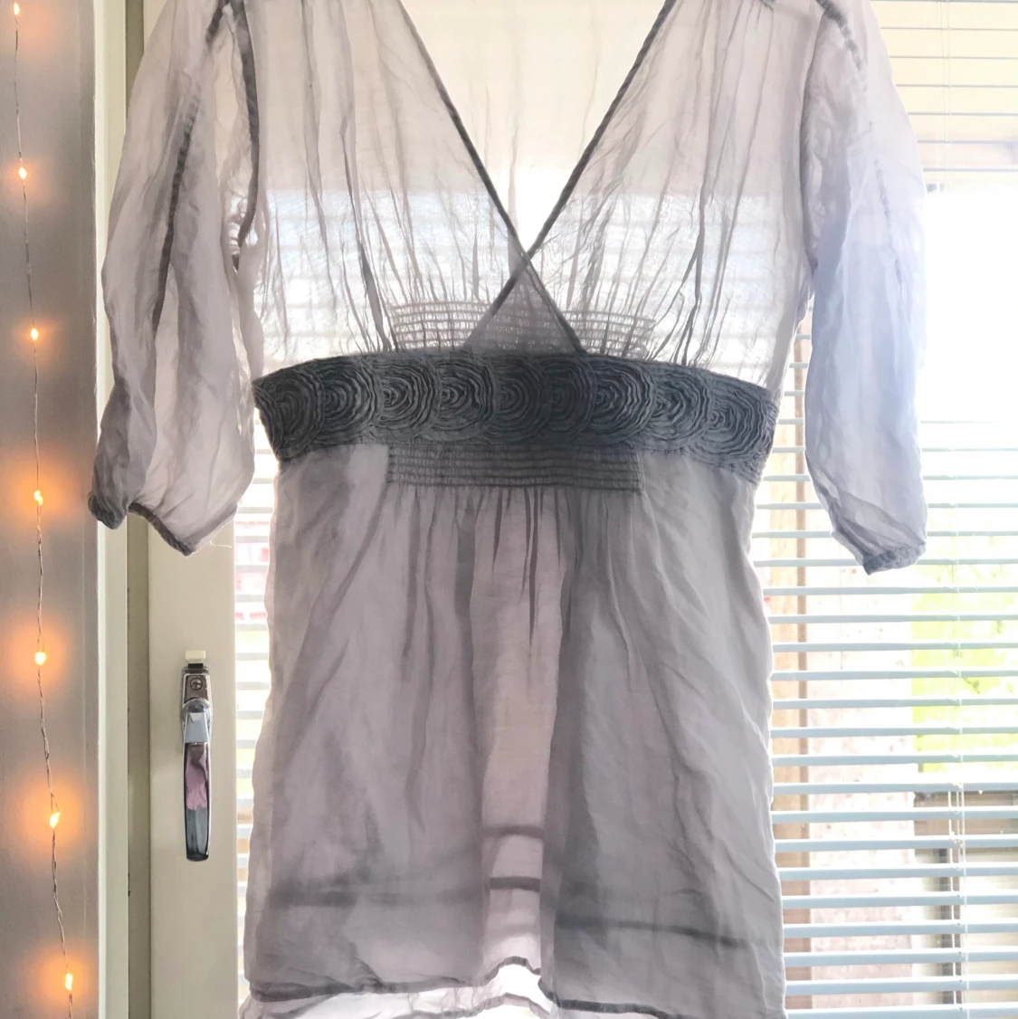 grå vintage blus - 90