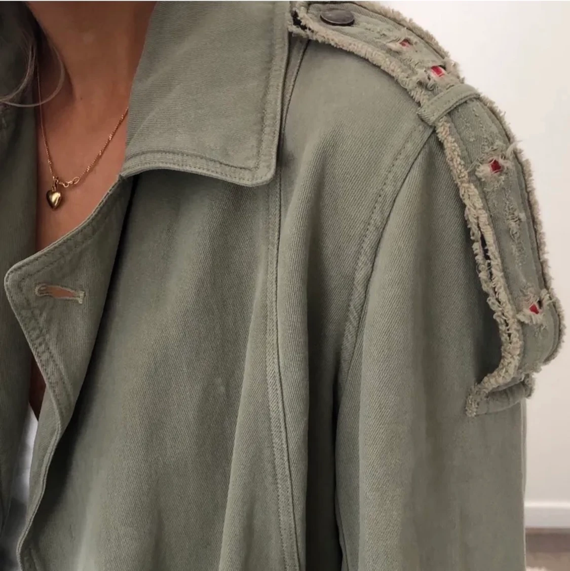 Grön militärjacka - 90