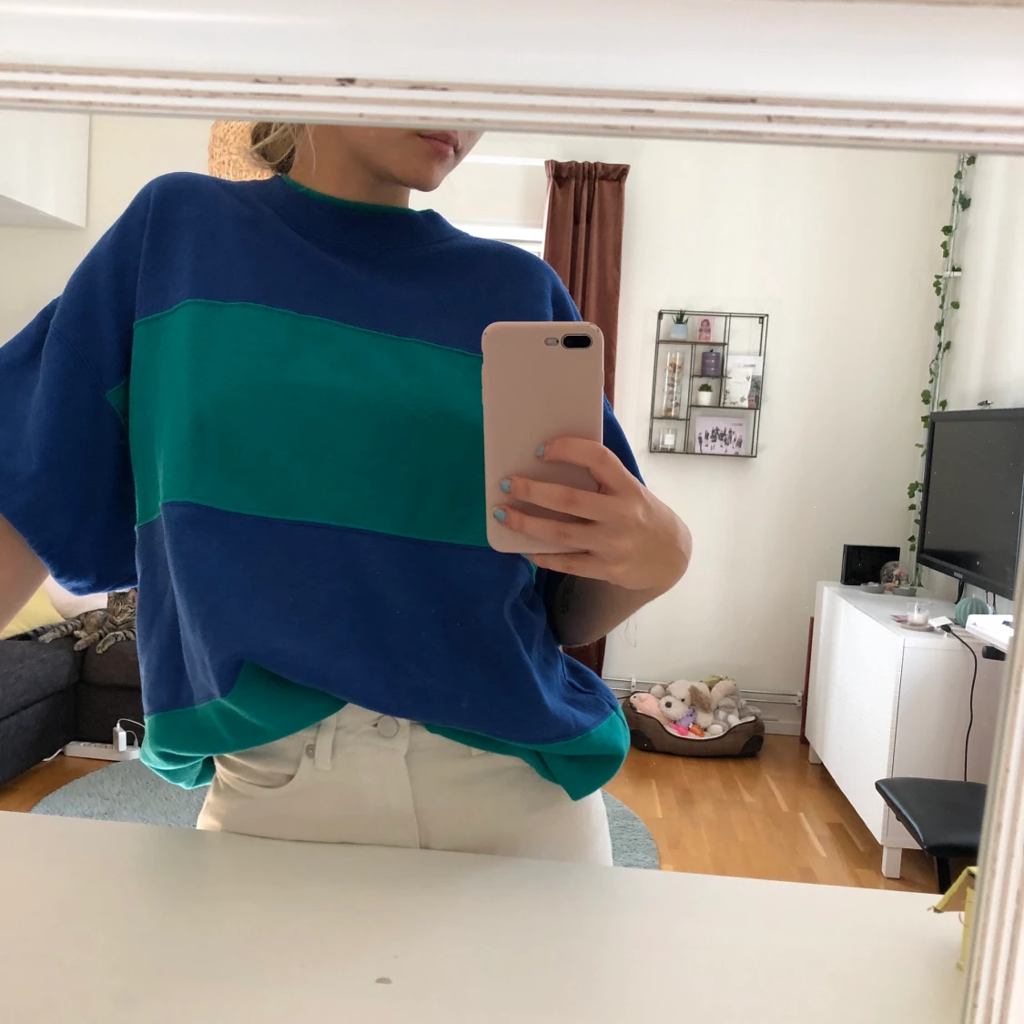 Oversize kortärmad tröja 