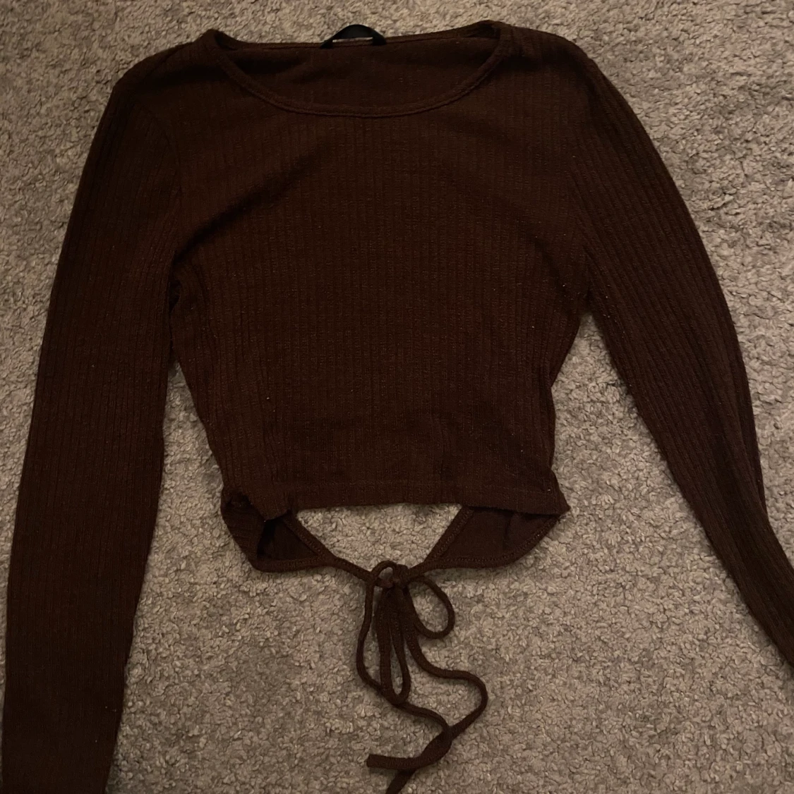 Asfin brun långärmad tröja