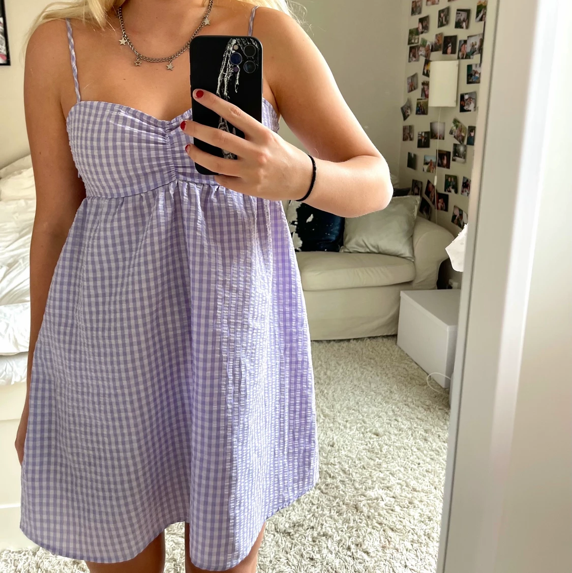 Populär rutig klänning!