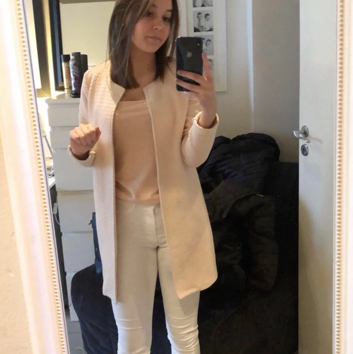 Rosa kappa från vila