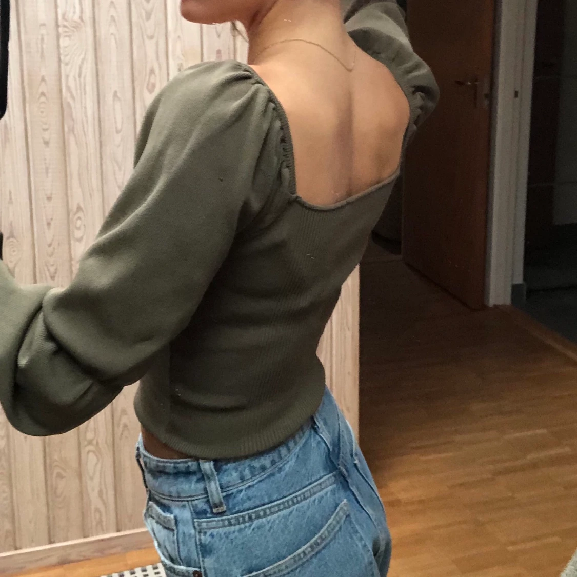 Mörkgrön zara-topp - 90