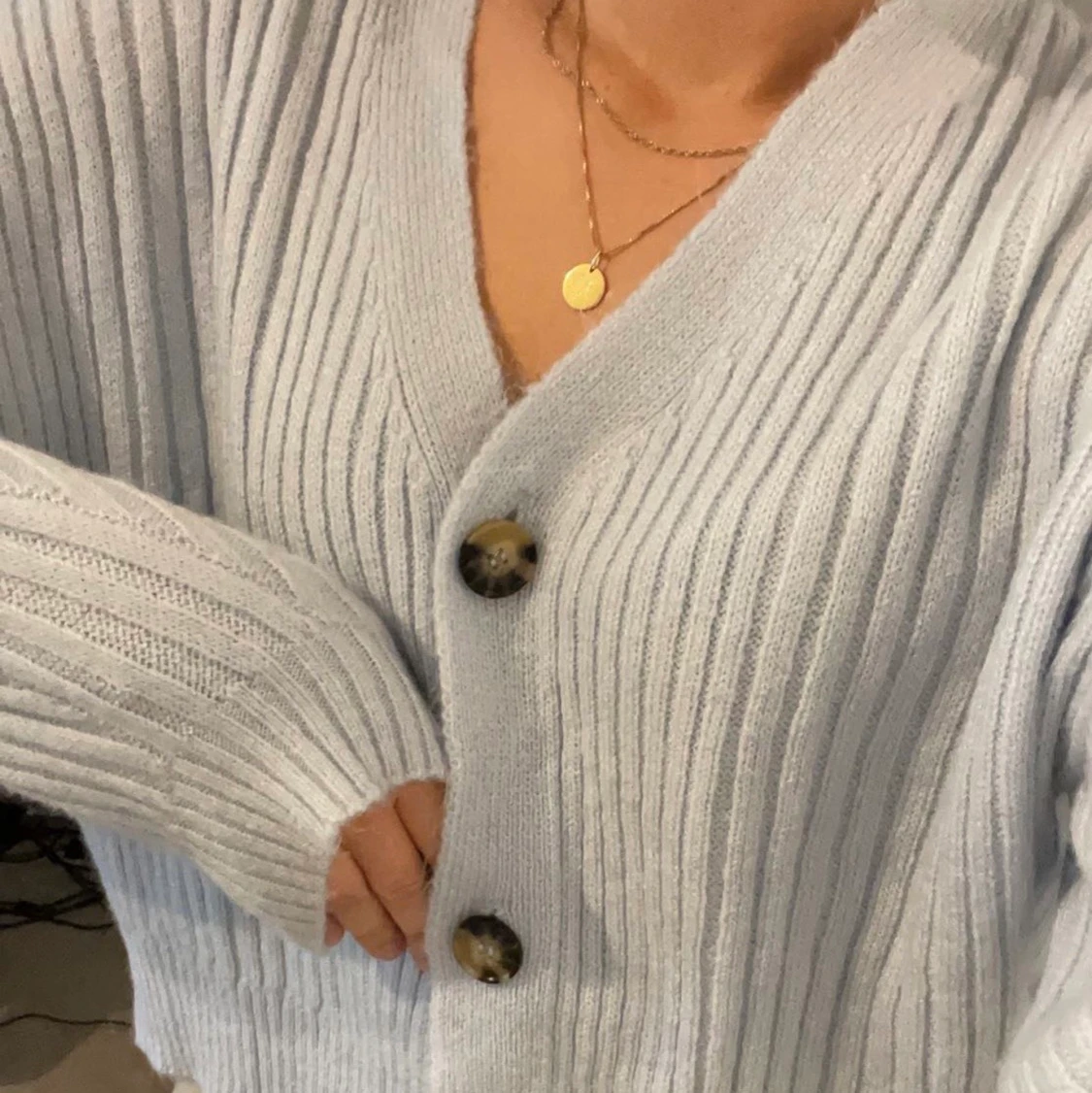 Stickad kofta/tröja - 90