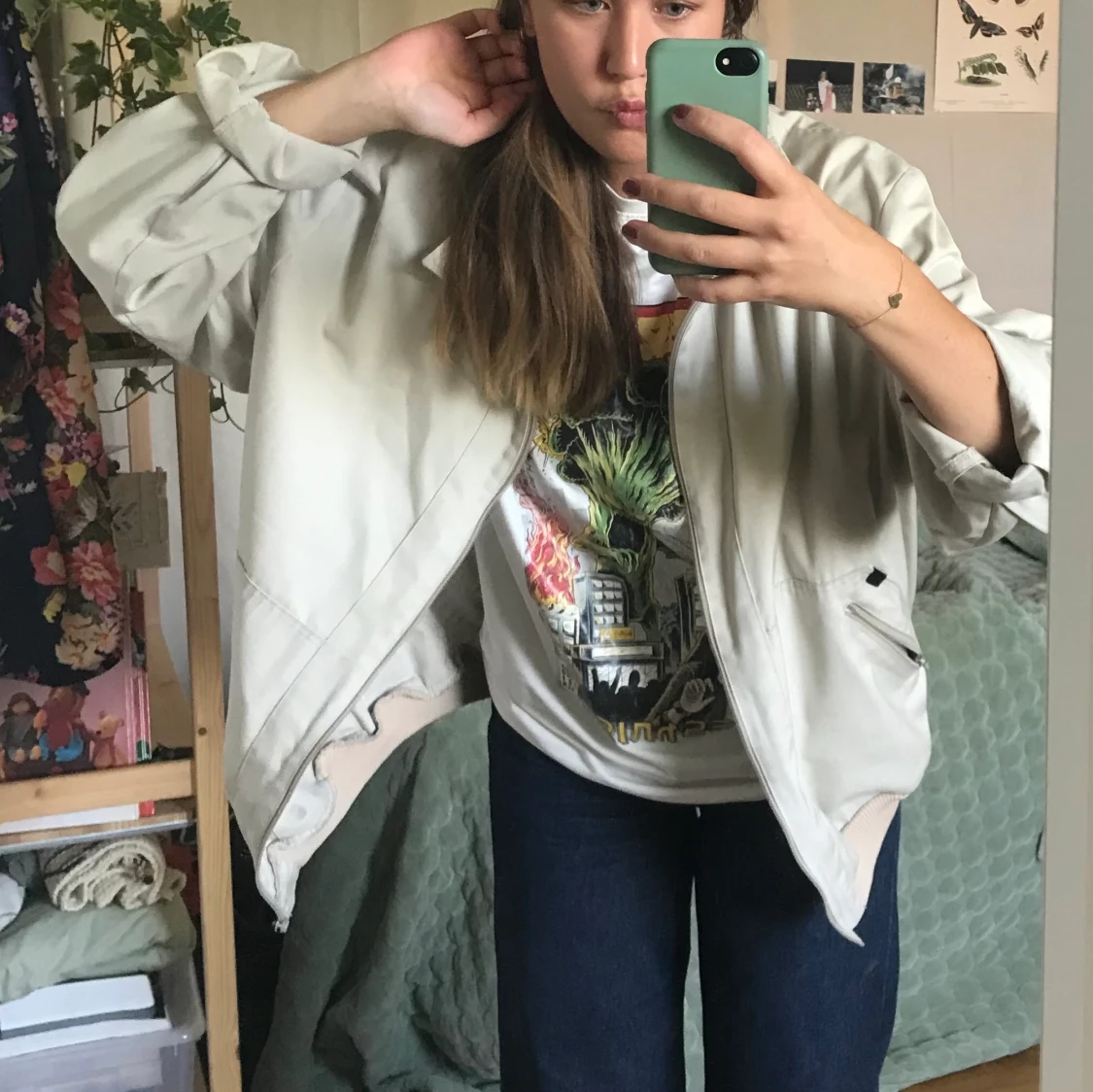 Bomberjacka / oversizedjacka, beige