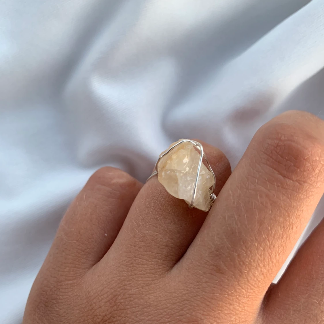 Yellow Calcite ring  - 90