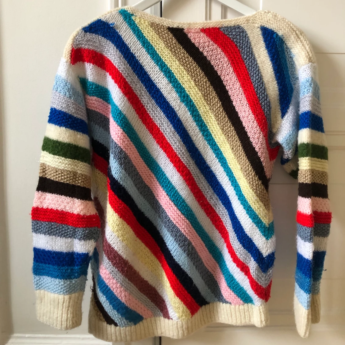 Vintage stickad randig tröja - 90