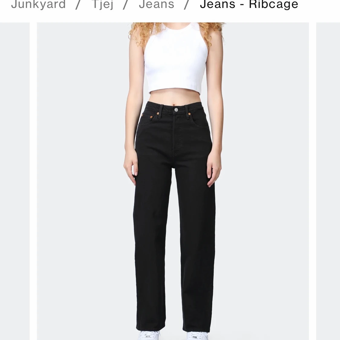 Svarta Levis ribcage jeans