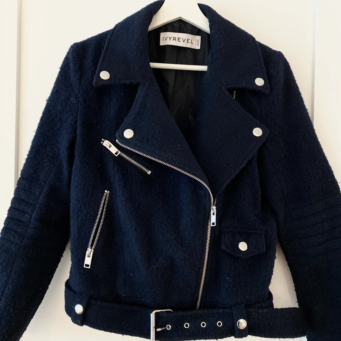 Bikerjacka i teddymaterial - 91