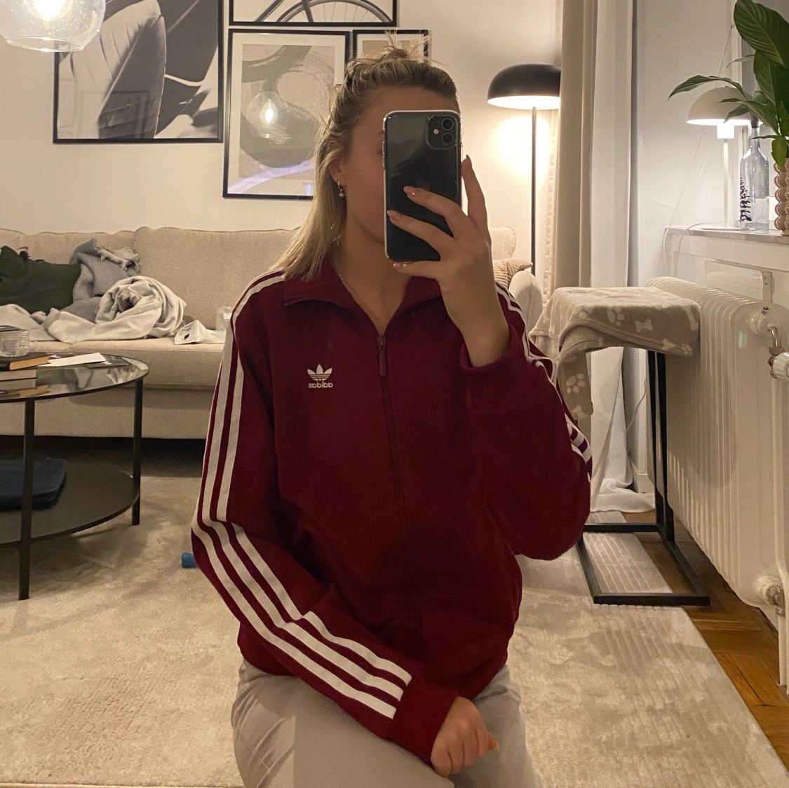 Tröja med dragkedja från adidas - 90
