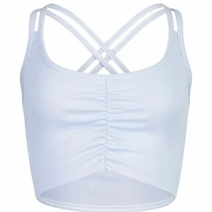 Blå crop top - Väldigt fin med både jeans och kjol och mycket annat som passar riktigt fint. Säljer pga att jag köpte fel storlek. Kontakta mig om du har någon fråga!💗