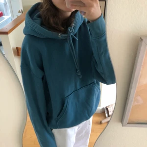 Blå hoodie - Blå hoodie från weekday! Säljer då den inte kommer till användning, men väldigt skön och snygg. Storleken är XS men den är väldigt oversized även på mig som vanligtvis har M💛
