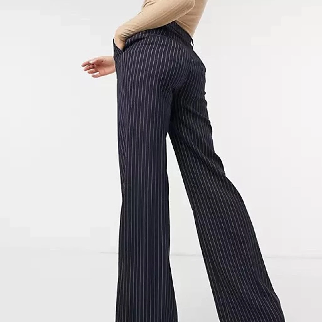 Marinblåa kostymbyxor