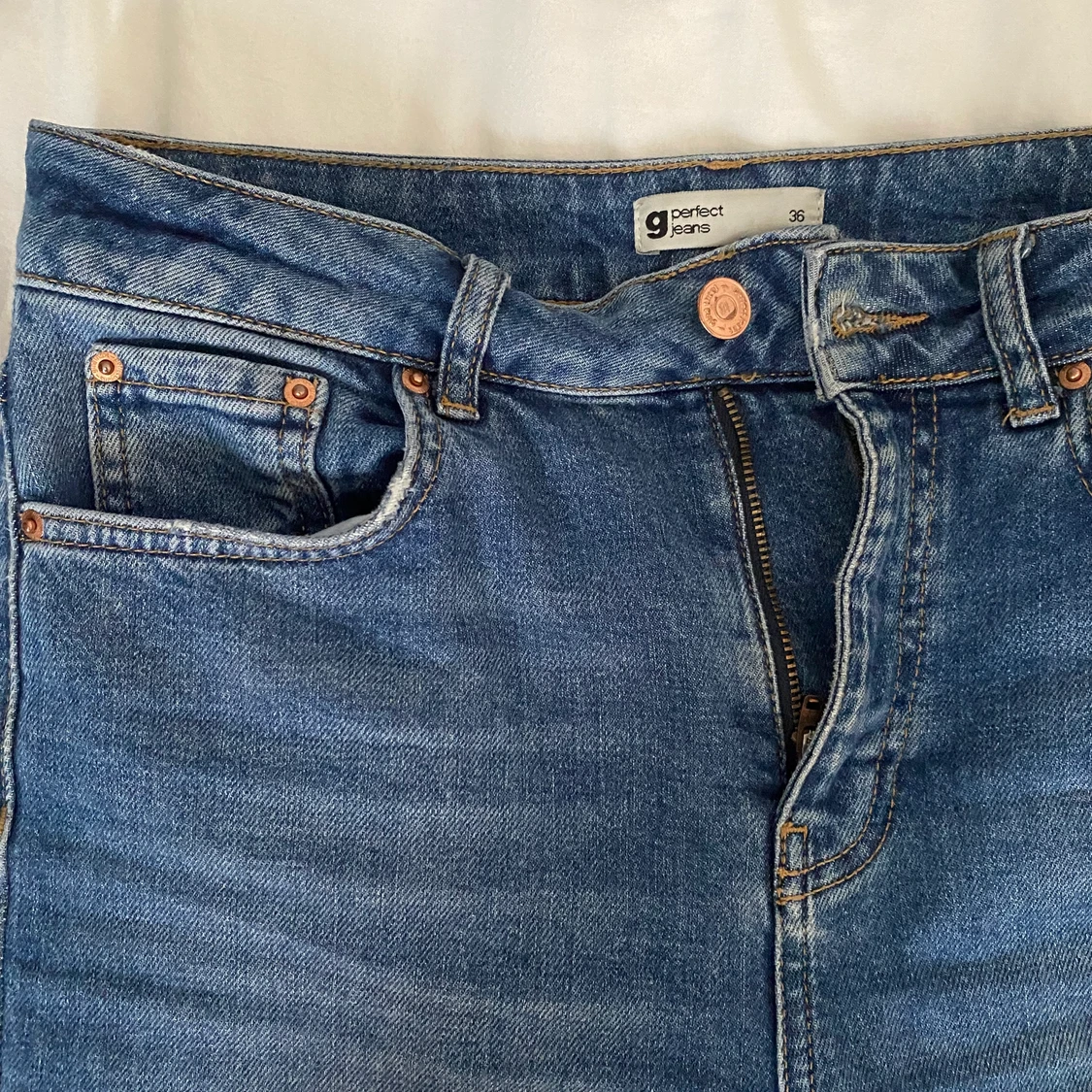 Jeans med fin blå tvätt, Gina - 90