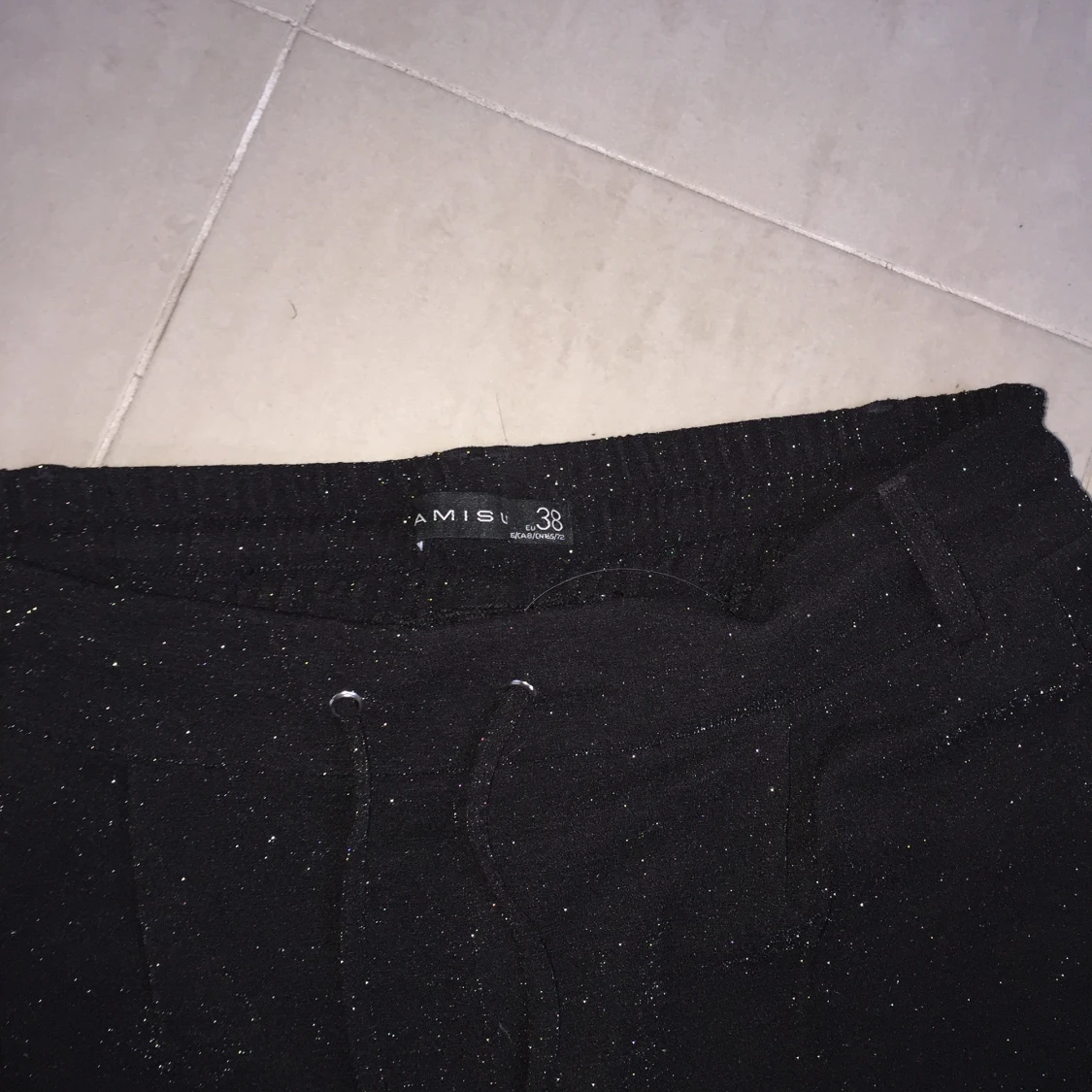 Svartglittriga mjukisbyxor - 91