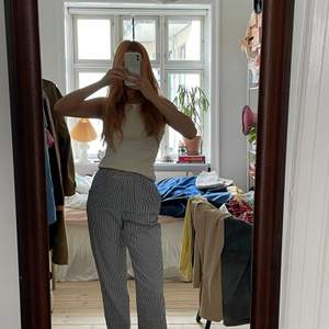 High waisted checked vintage pants