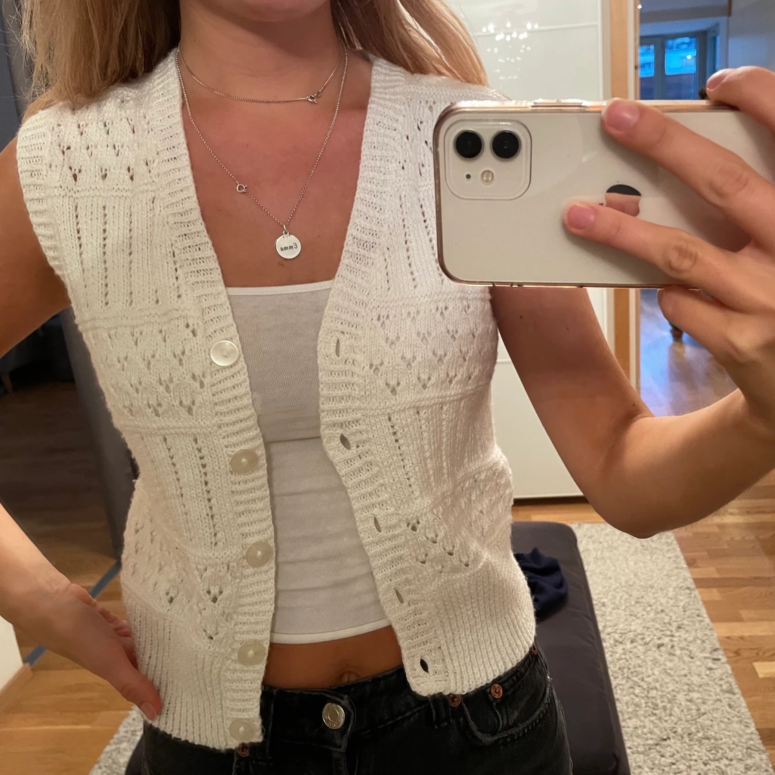 Stickad väst - 90