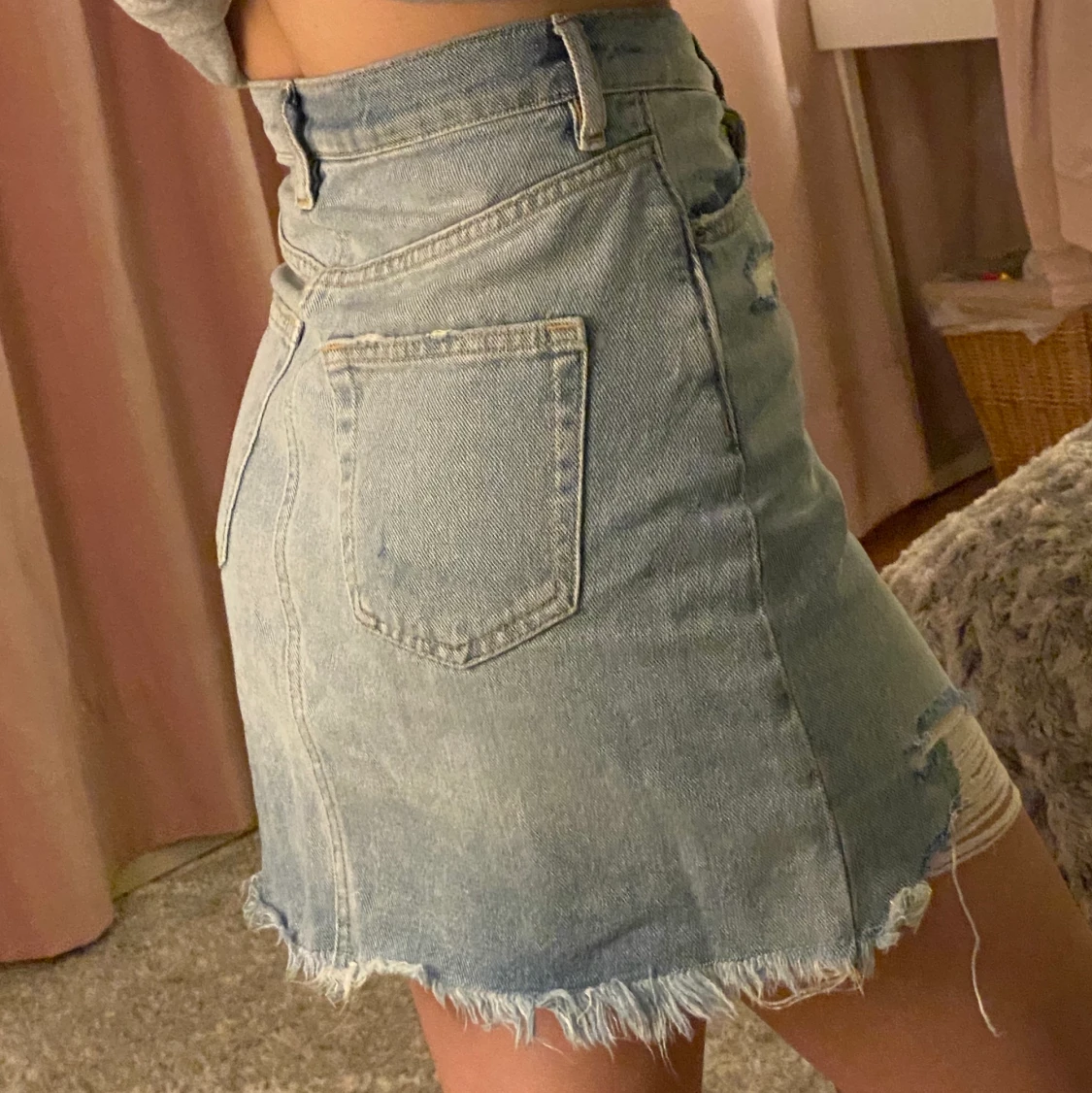 Sliten jeanskjol - 91