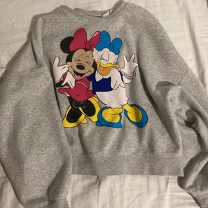 Minnie & daisy vintage grå crop sweater - Grå hoodie med tryck, Storlek S men passar även M då den är oversized. Tröjan är väldigt mjuk och av bra kvalitet 