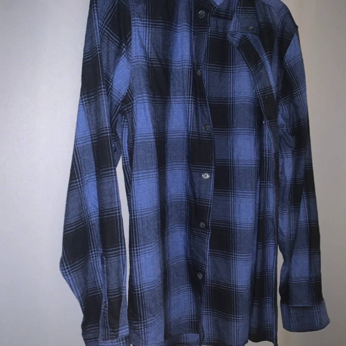 blå-svart flanell skjorta - 90